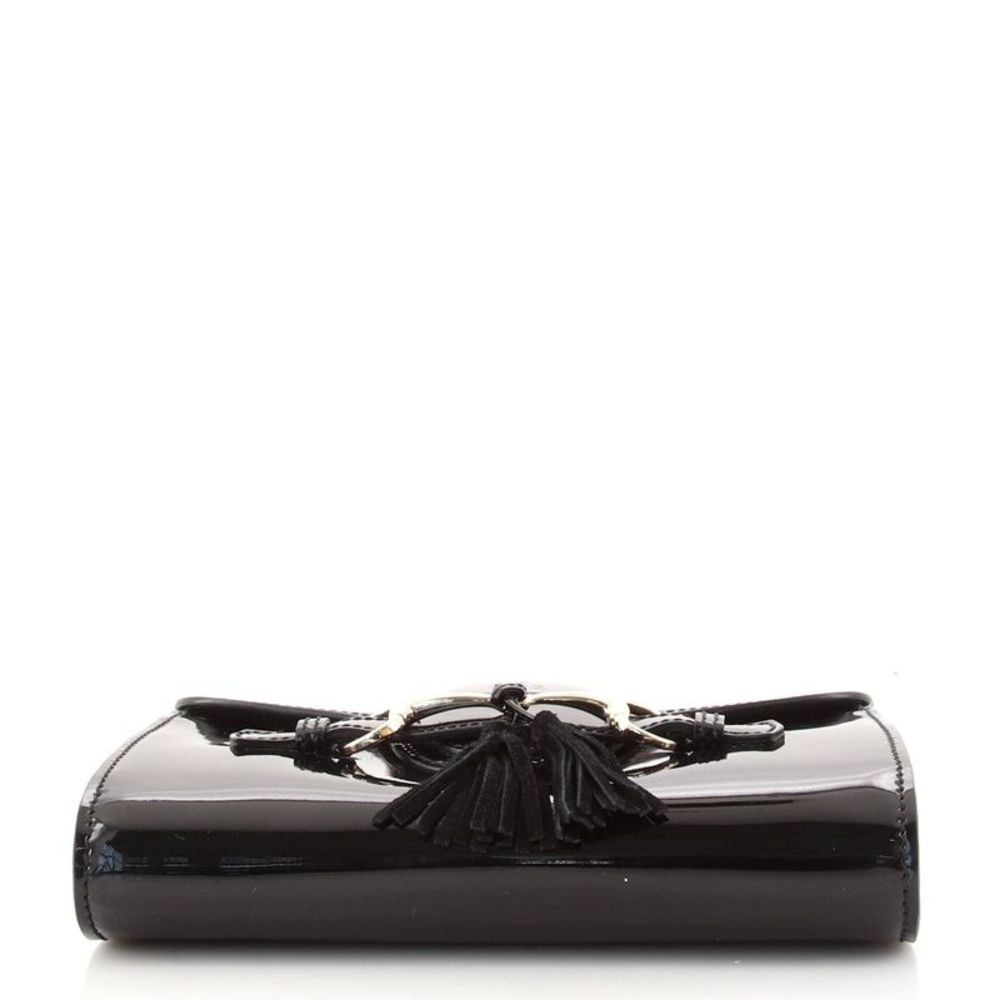 Gucci Emily Chain Flap Bag Patent Small Black - Picture 5 of 9
